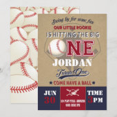 Uitnodiging voor honkbal (Voorkant / Achterkant)