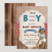 Uitnodiging voor honkbal baby shower (Voorkant / Achterkant)