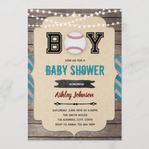 Uitnodiging voor honkbal baby shower