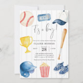 Uitnodiging voor honkbal baby shower (Voorkant)