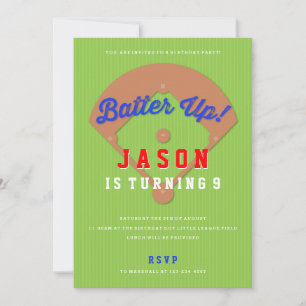 Uitnodiging voor honkbal Diamond Birthday