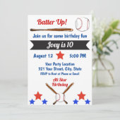 Uitnodiging voor honkbal op zondag (Staand voorkant)