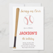 Uitnodiging voor honkbal op zondag (Voorkant)