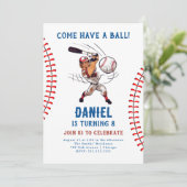 Uitnodiging voor honkbal op zondag (Staand voorkant)