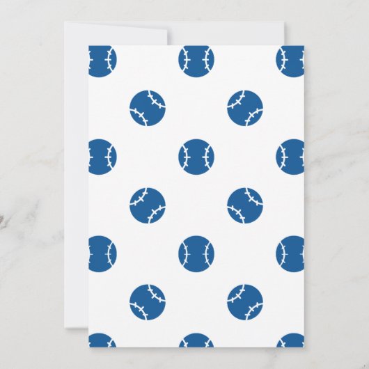 Uitnodiging voor honkbal op zondag (Achterkant)