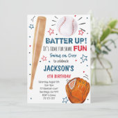 Uitnodiging voor honkbal op zondag (Staand voorkant)