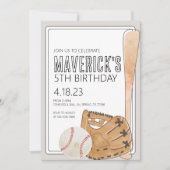 Uitnodiging voor honkbal op zondag (Voorkant)