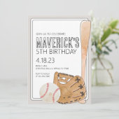 Uitnodiging voor honkbal op zondag (Staand voorkant)