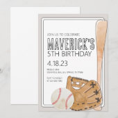 Uitnodiging voor honkbal op zondag (Voorkant / Achterkant)