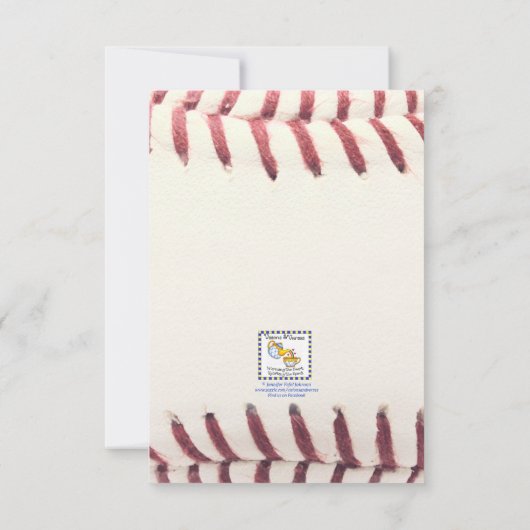 Uitnodiging voor honkbal op zondag (Achterkant)