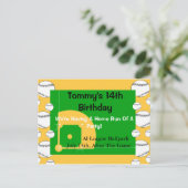 Uitnodiging voor honkbal op zondag briefkaart (Staand voorkant)