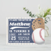 Uitnodiging voor honkbal, uitnodiging voor honkbal (Staand voorkant)