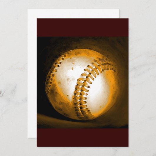 Uitnodiging voor honkbalkunstwerk - aangepaste uit (Voorkant / Achterkant)