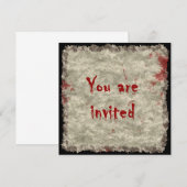 Uitnodiging voor Horror Party (Voorkant / Achterkant)