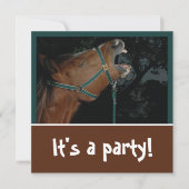 Uitnodiging voor Horse Braying Party (Voorkant)