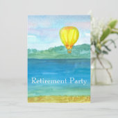 Uitnodiging voor Hot Air Balloon Retirement Party (Staand voorkant)