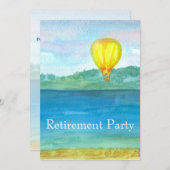 Uitnodiging voor Hot Air Balloon Retirement Party (Voorkant / Achterkant)