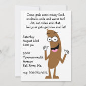 Uitnodiging voor Hot Dog Cookout Party (Achterkant)