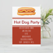 Uitnodiging voor hot-Dog-partij (Staand voorkant)