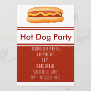 Uitnodiging voor hot-Dog-partij