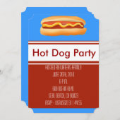 Uitnodiging voor hot-Dog-partij (Voorkant / Achterkant)