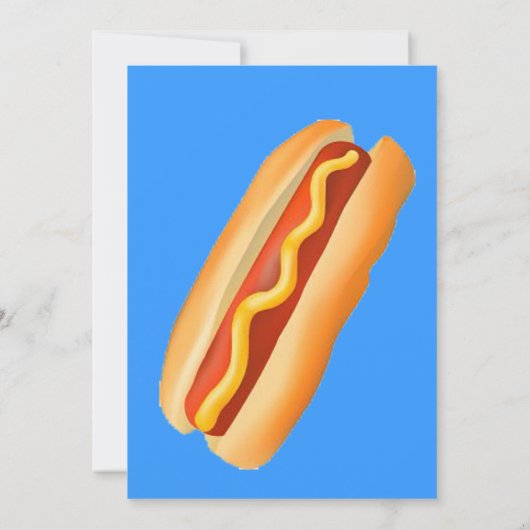 Uitnodiging voor hot-Dog-partij (Achterkant)