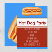 Uitnodiging voor hot-Dog-partij (Voorkant / Achterkant)