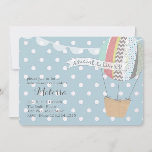Uitnodiging voor hot-luchtballon (Voorkant)