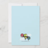 Uitnodiging voor hot-luchtballon in de lucht (Achterkant)