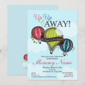 Uitnodiging voor hot-luchtballon in de lucht (Voorkant / Achterkant)