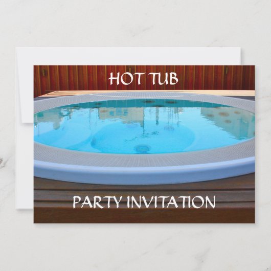 Uitnodiging voor hot-Tub-partij (Voorkant)