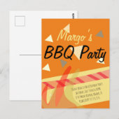 Uitnodiging voor Hotdog BBQ-verjaardagsfeestje (Voorkant / Achterkant)