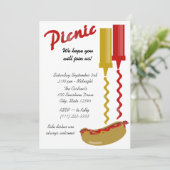 Uitnodiging voor hotdog en specerijen (Staand voorkant)