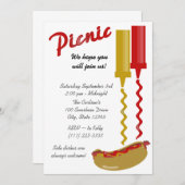 Uitnodiging voor hotdog en specerijen (Voorkant / Achterkant)