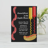 Uitnodiging voor hotdog en specerijen (Staand voorkant)