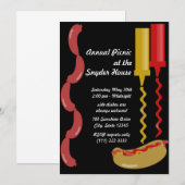 Uitnodiging voor hotdog en specerijen (Voorkant / Achterkant)