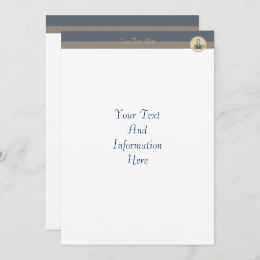 Uitnodiging voor hotkoffie (Voorkant / Achterkant)