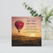 Uitnodiging voor hotline luchtballon voor Sunset W (Staand voorkant)