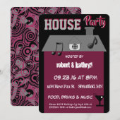 Uitnodiging voor House Party (Voorkant / Achterkant)