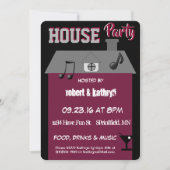Uitnodiging voor House Party (Voorkant)