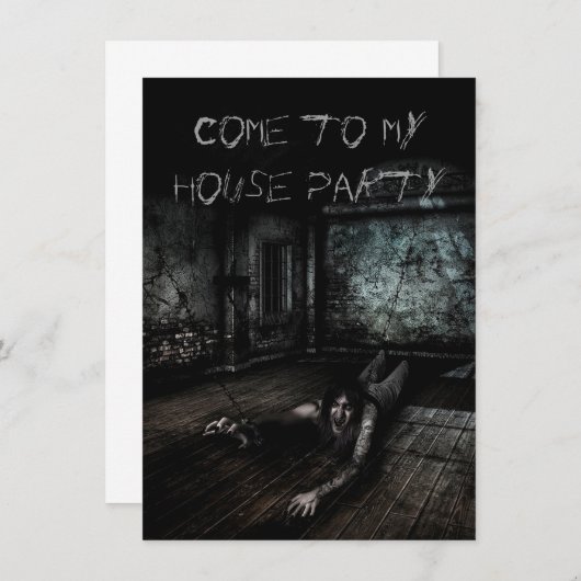 Uitnodiging voor House Party (Voorkant / Achterkant)