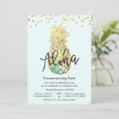 Uitnodiging voor Housewarming Aloha Luau-feest (Staand voorkant)