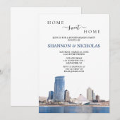 Uitnodiging Voor Housewarming Met Gezicht Op Milwa (Voorkant / Achterkant)