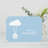 Uitnodiging voor housewarming van het rustige blau (Staand voorkant)