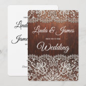 Uitnodiging voor hout en weddenschappen (Voorkant / Achterkant)