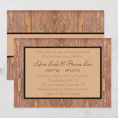 Uitnodiging voor houten panelen (Voorkant / Achterkant)