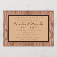 Uitnodiging voor houten panelen