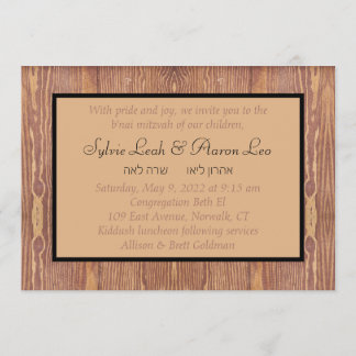 Uitnodiging voor houten panelen