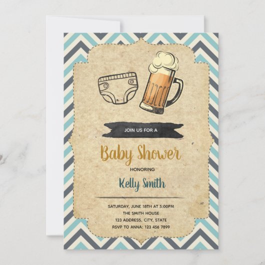 Uitnodiging voor Huggies en chuggies feestje (Voorkant)