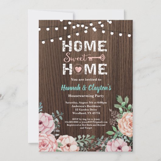 Uitnodiging voor huiselijke huishouding (Voorkant)